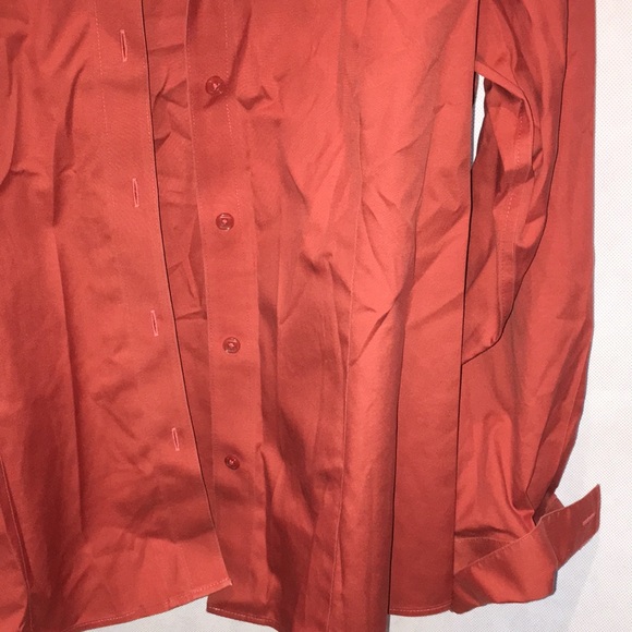 Chico’s Rust Orange Button Down Shirt | Size 3 - Picture 3 of 5